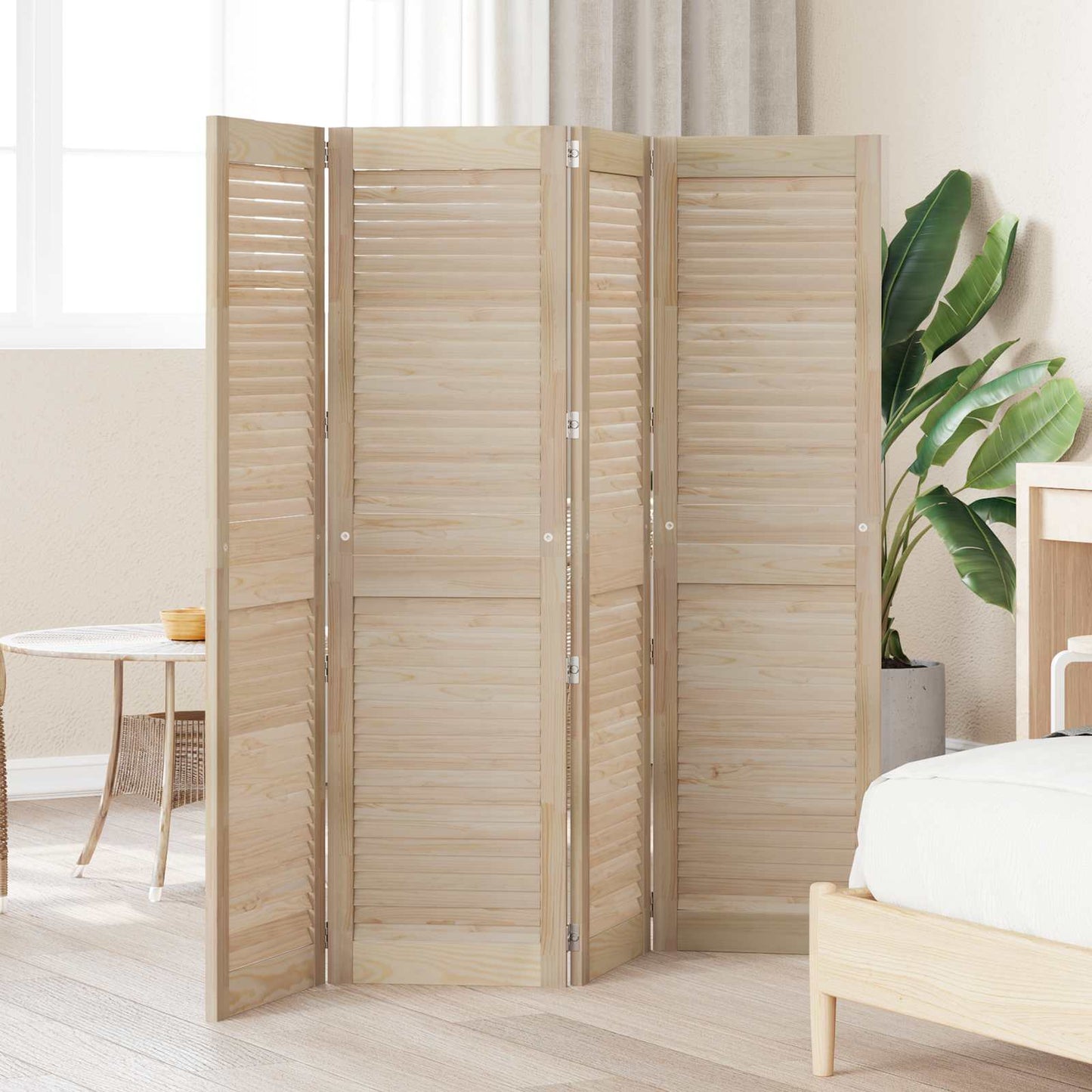 Vidaxx puerta de armario 4 piezas madera de pino maciza natural 140,5 x 2,1 x 39,5 cm