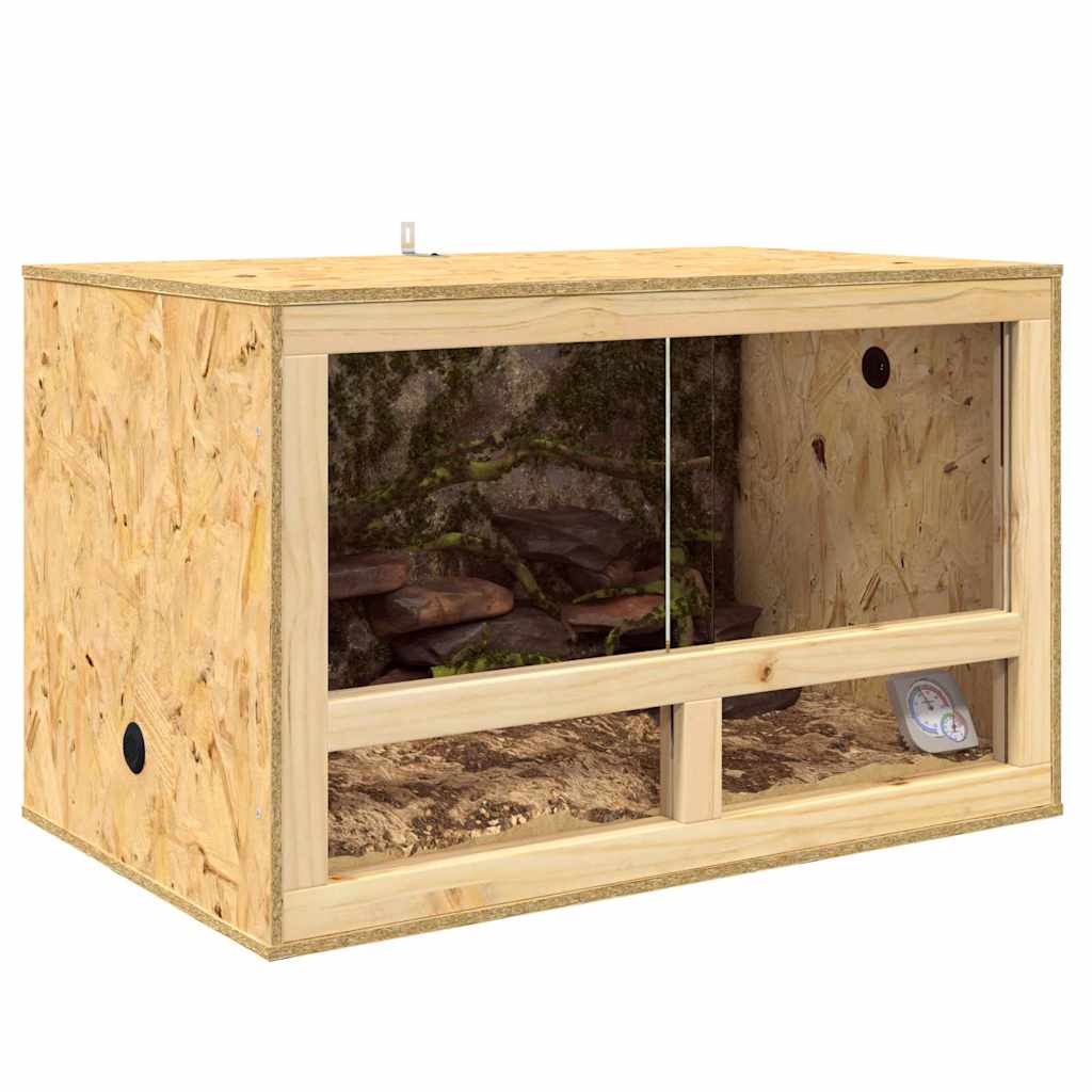 Terrario Vidaxl marrone 80 x 50 x 50 cm osb