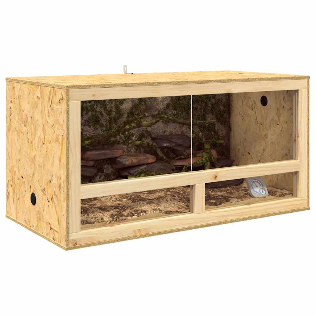 Terrario Vidaxl marrone 100 x 50 x 50 cm osb