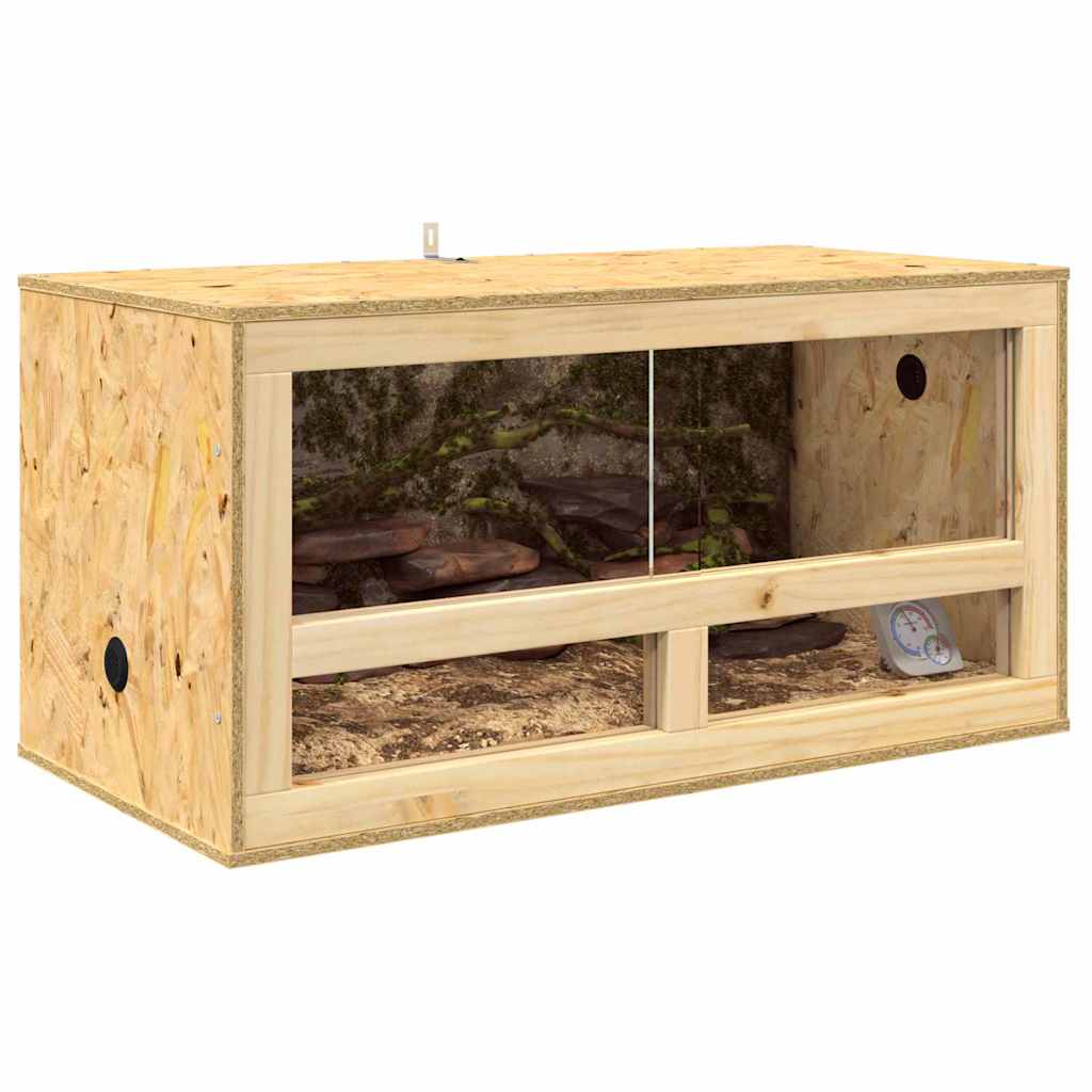 Vidaxl terrario marrón 80 x 40 x 40 cm osb