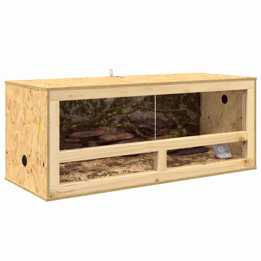 Terrario Vidaxl marrone 100 x 40 x 40 cm osb