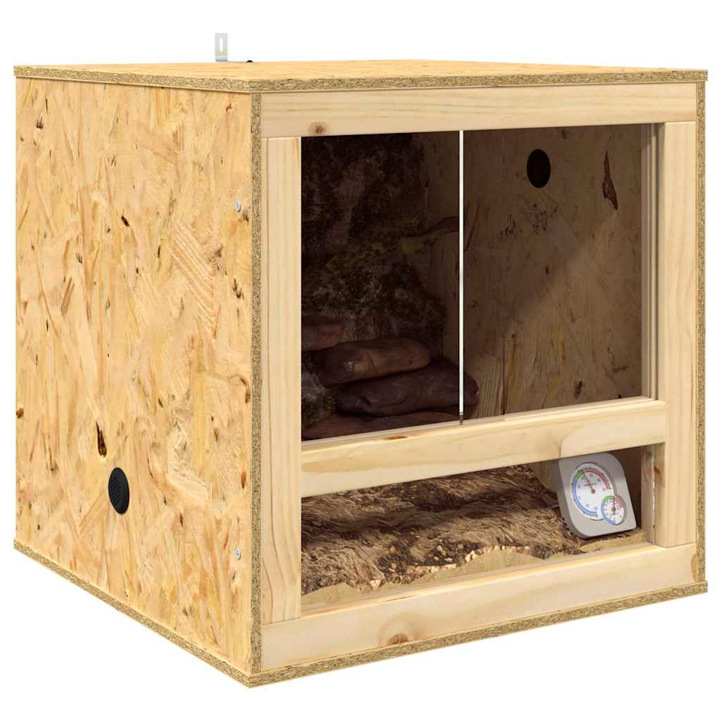 Terrario Vidaxl marrone 50 x 50 x 50 cm osb