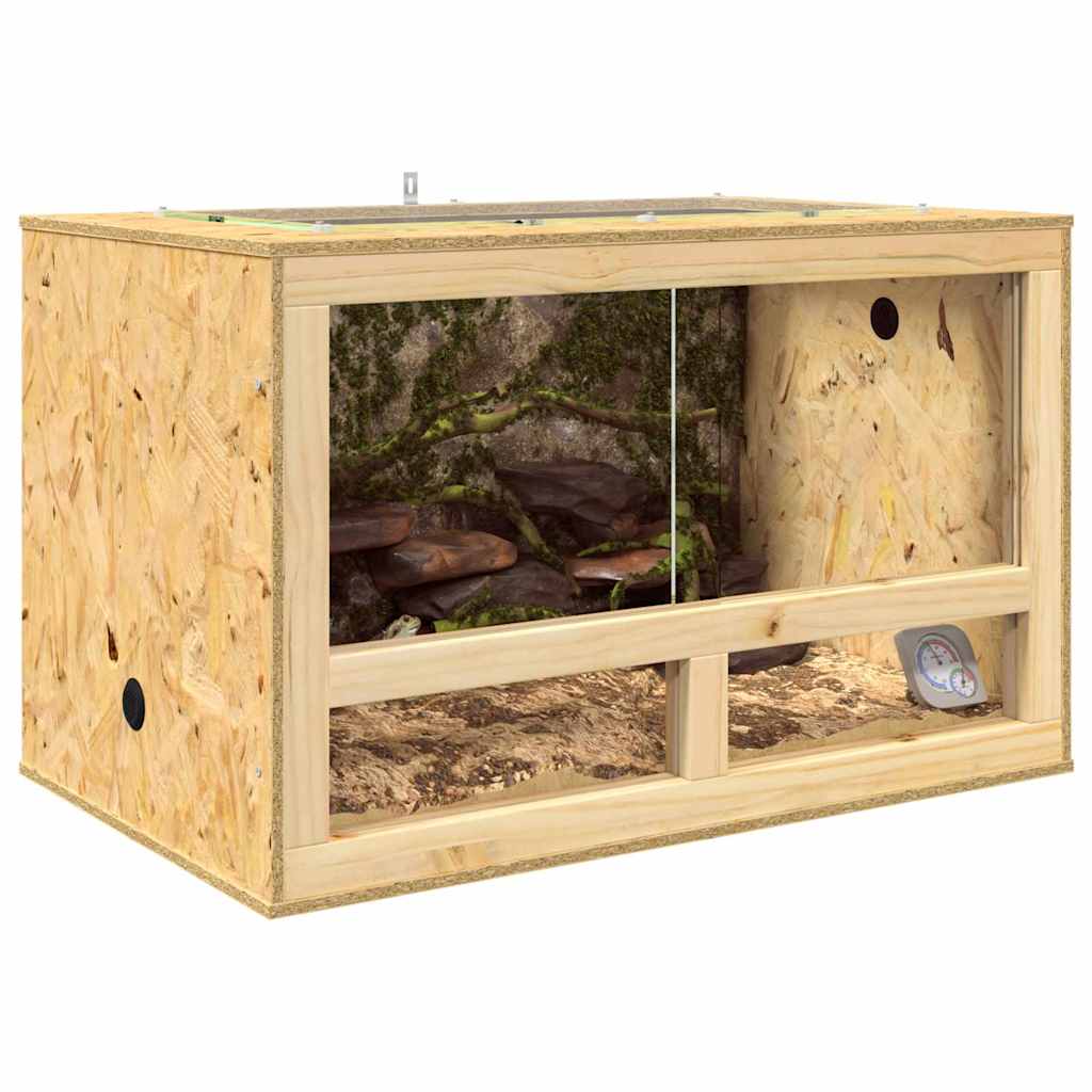 Terrario Vidaxl marrone 80 x 50 x 50 cm osb