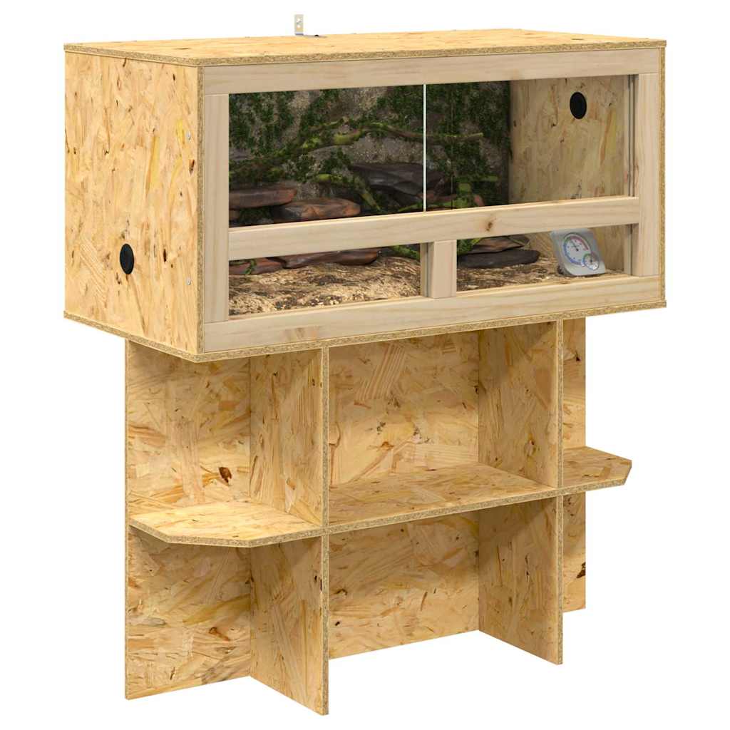Base per terrario Vidaxl con ripiano marrone 80 x 40 x 50 cm osb
