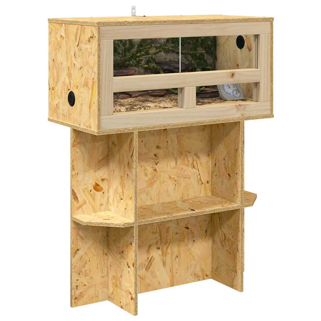 Base per terrario Vidaxl con ripiano marrone 60 x 30 x 50 cm osb