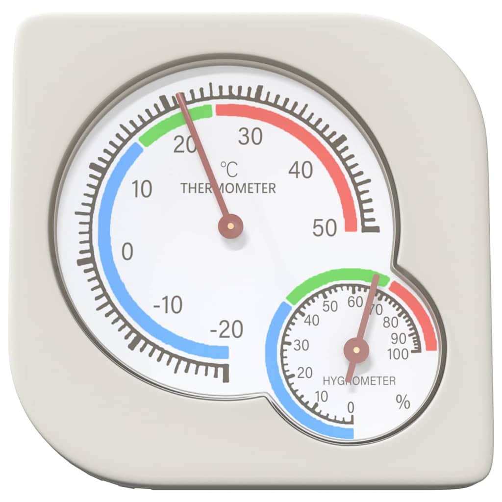 VidaXL termoigrometro bianco 7,5 x 7,5 x 1,2 cm abs