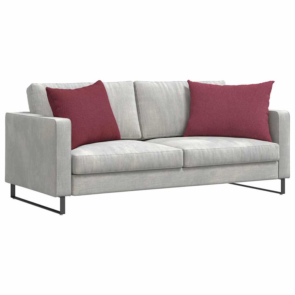 Cuscini per divano VidaXL 2 pezzi in tessuto rosso vino 70 x 50 cm