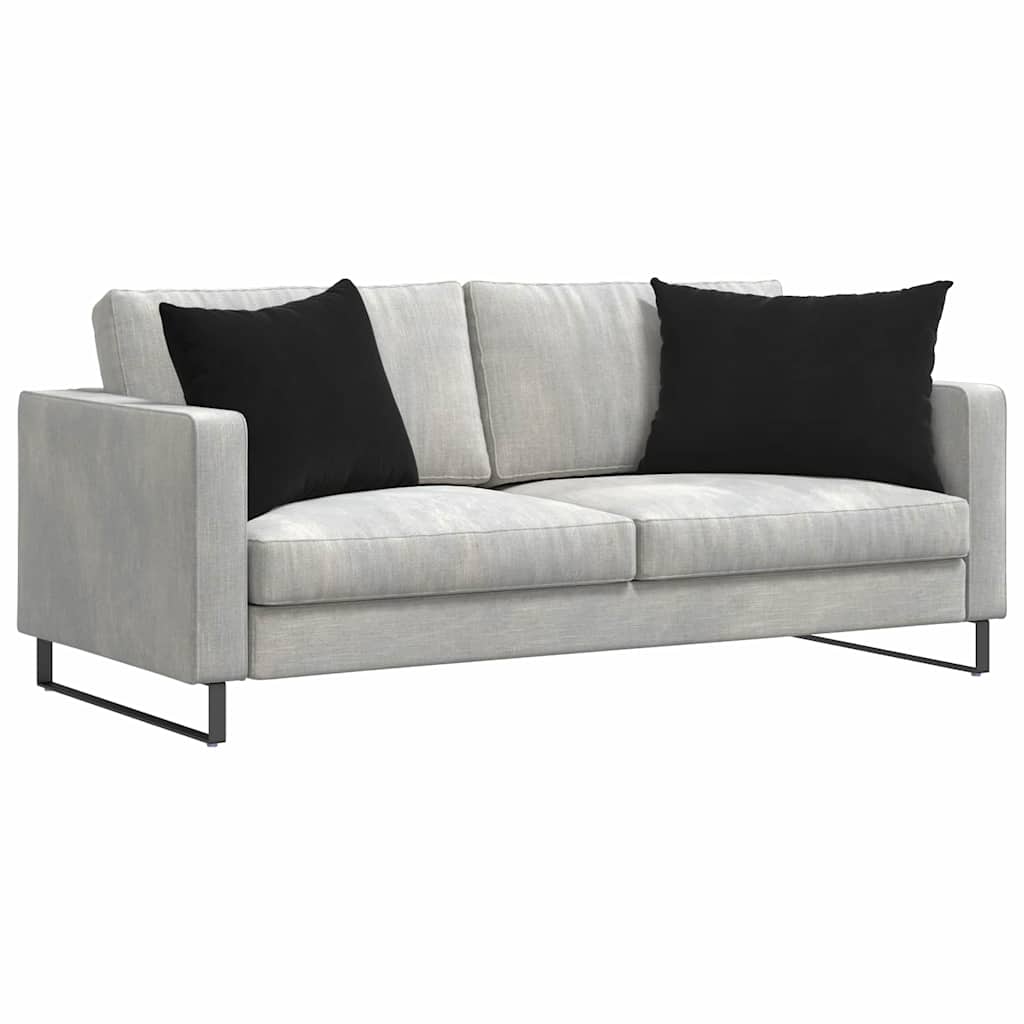 Cuscini per divano VidaXL 2 pezzi in tessuto di corda nero 70 x 50 cm
