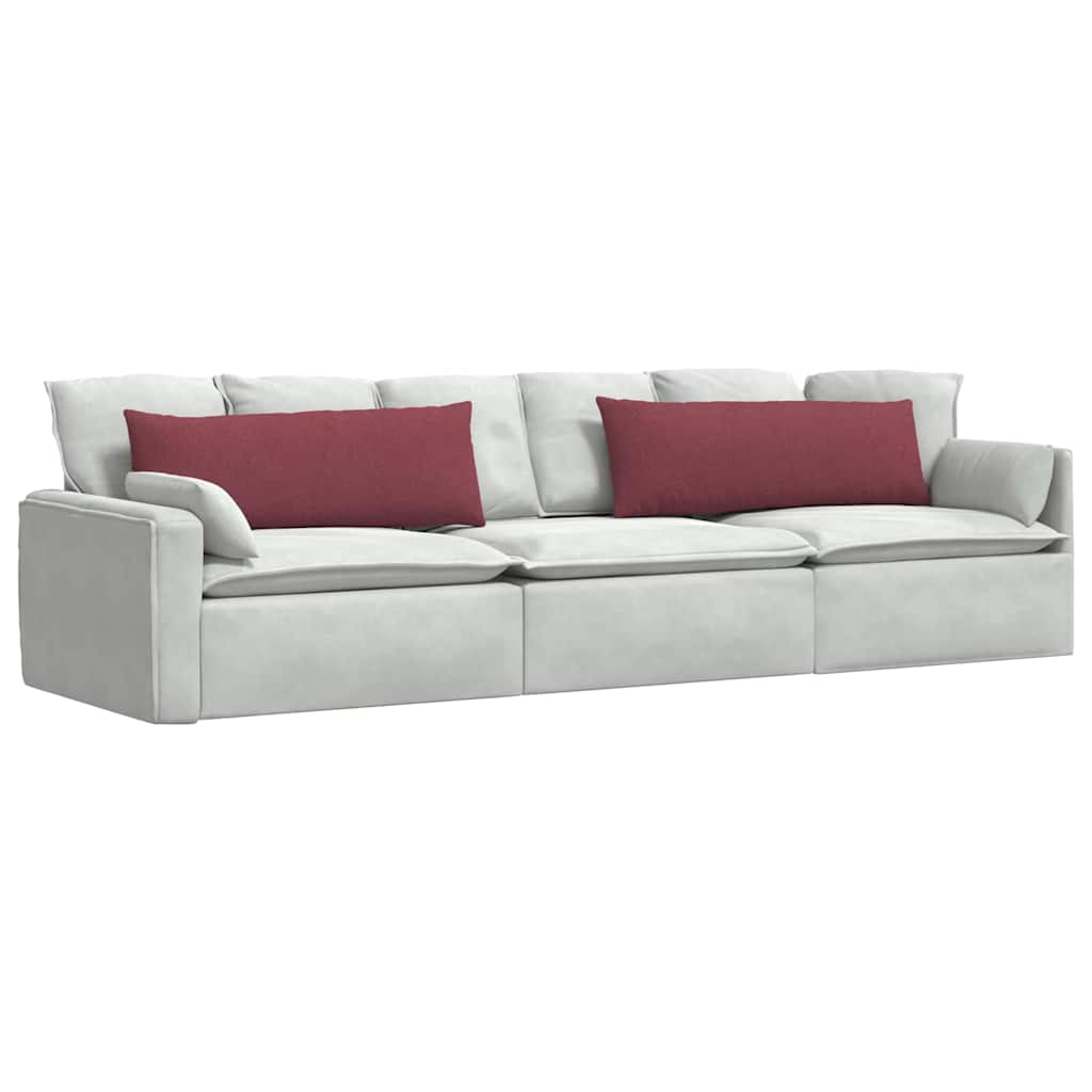 VidaXL cojines de sofá 2 piezas tejido rojo vino 120 x 40 cm