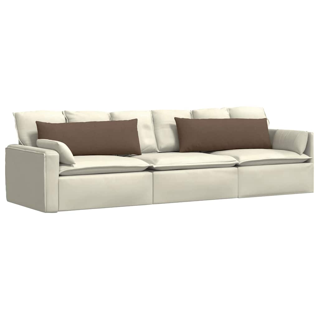 VidaXL cojines de sofá 2 piezas tejido marrón 120 x 40 cm