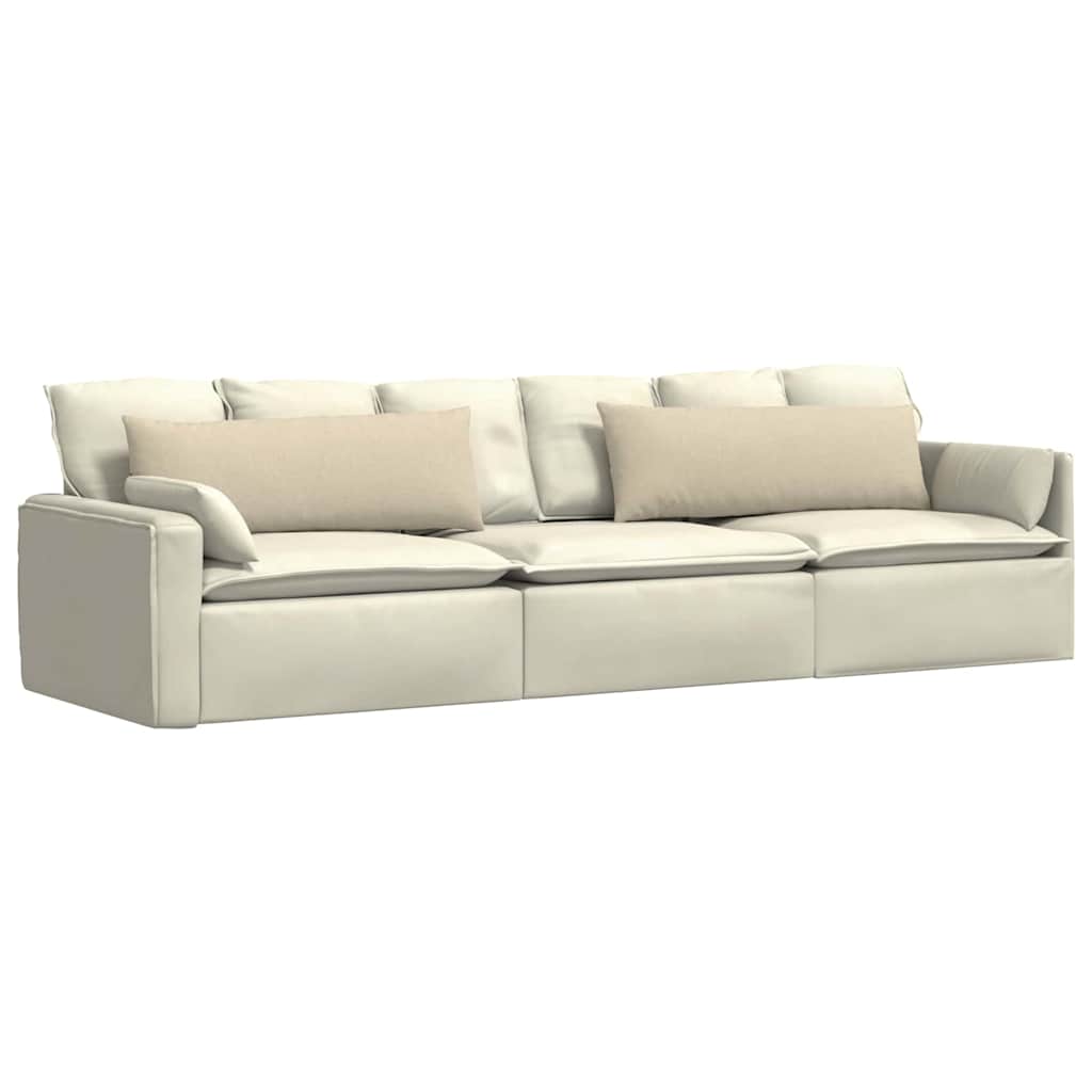 Cuscini per divano VidaXL 2 pezzi in tessuto crema 120 x 40 cm