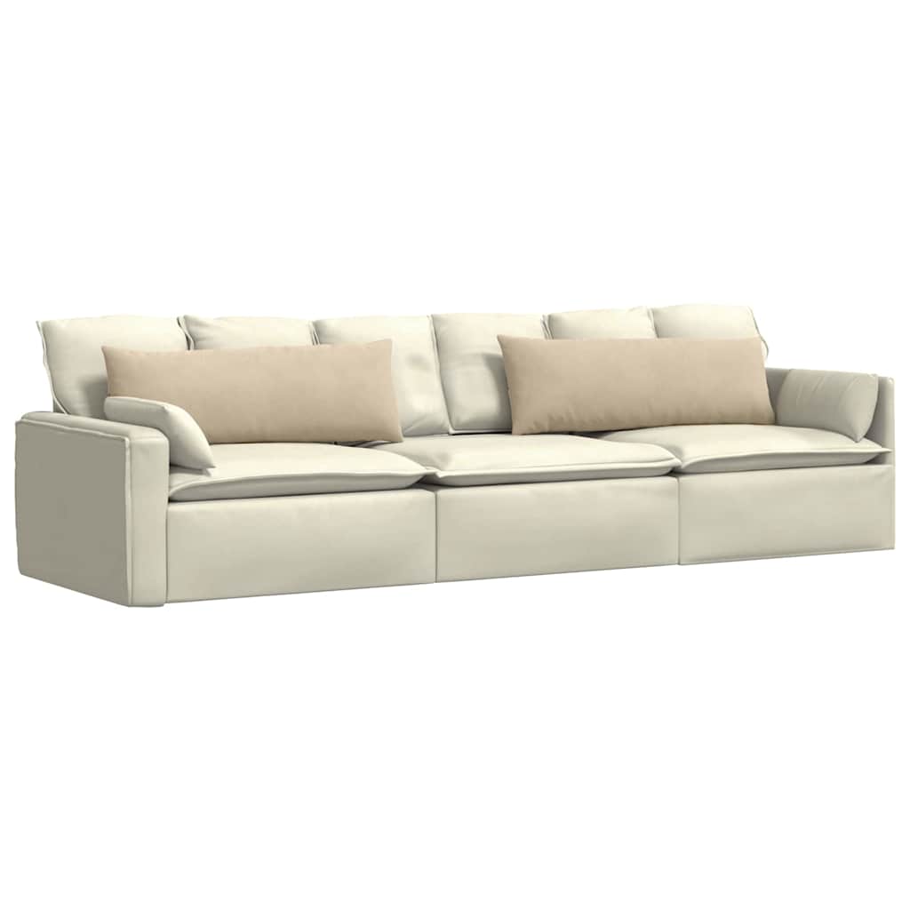 Cuscini per divano VidaXL 2 pezzi in tessuto crema 120 x 40 cm