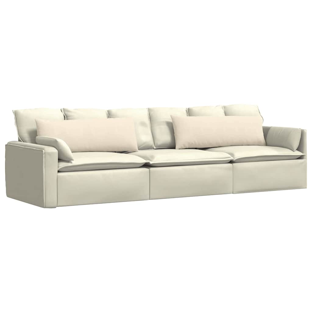 VidaXL cojines de sofá 2 piezas crema 120 x 40 cm tela de pana