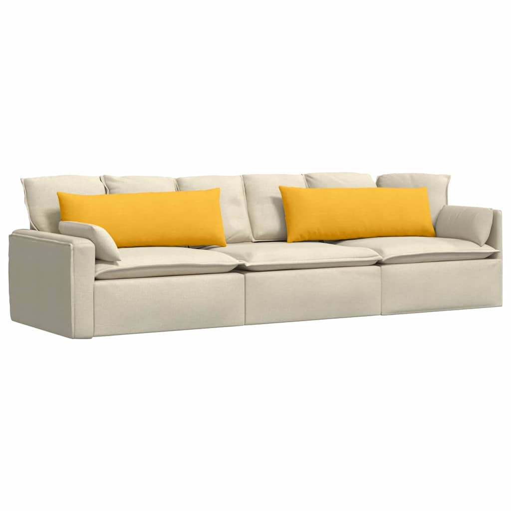 Cuscini per divano VidaXL 2 pezzi in tessuto a corde giallo chiaro 120 x 40 cm