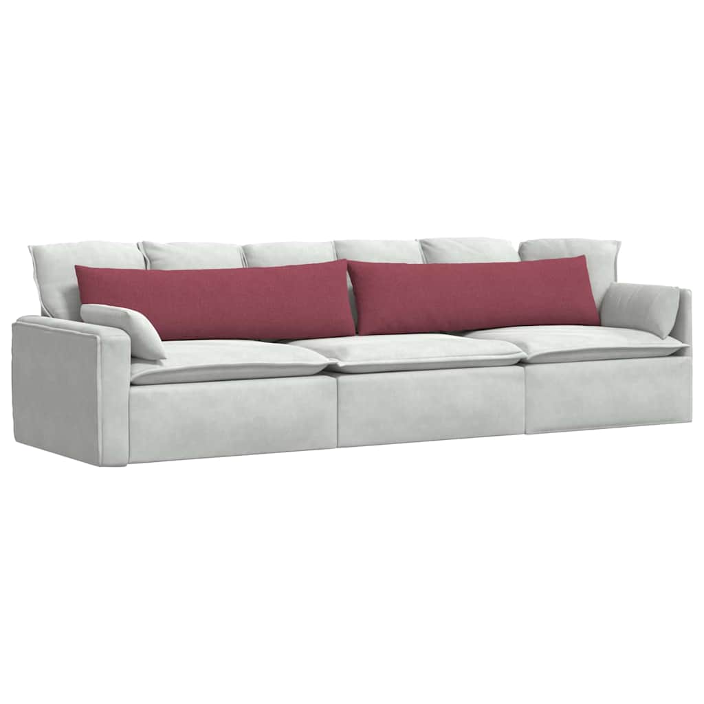 Cuscini per divano VidaXL 2 pezzi tessuto rosso vino 145 x 40 cm