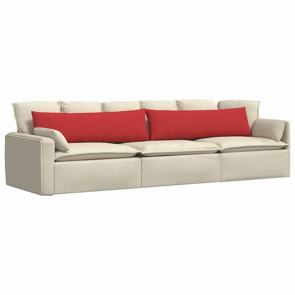 VidaXL cojines de sofá 2 piezas rojo 145 x 40 cm tela
