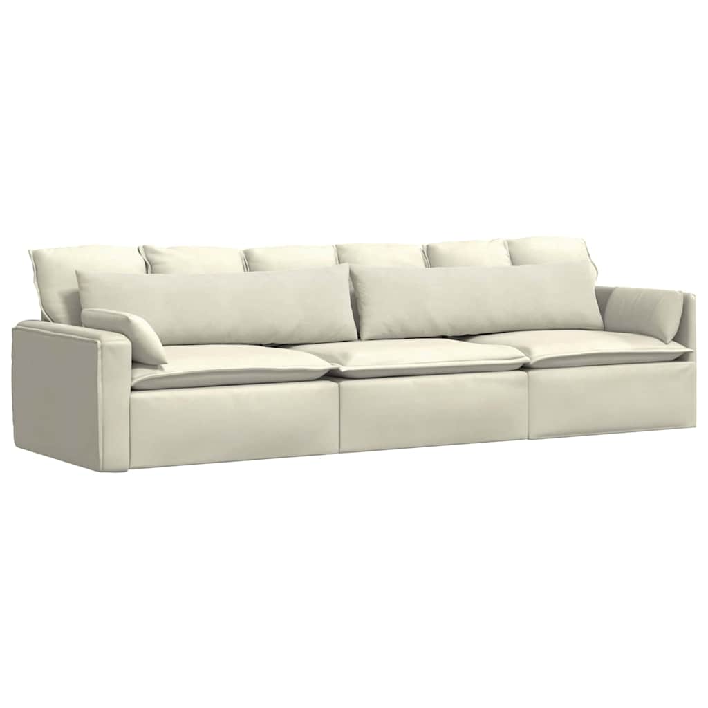 Cuscini per divano VidaXL 2 pezzi crema 145 x 40 cm in tessuto a corde