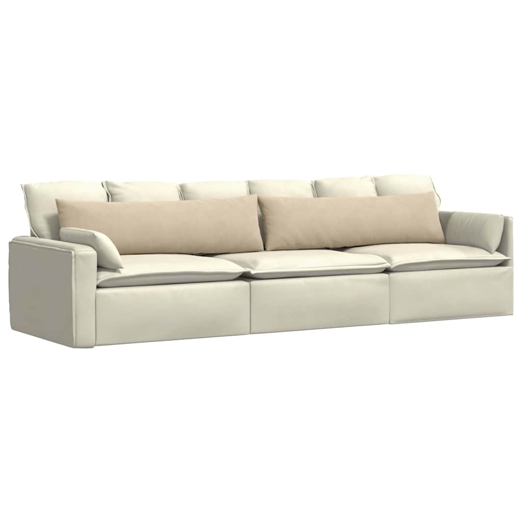 Cuscini per divano VidaXL 2 pezzi in tessuto crema 145 x 40 cm
