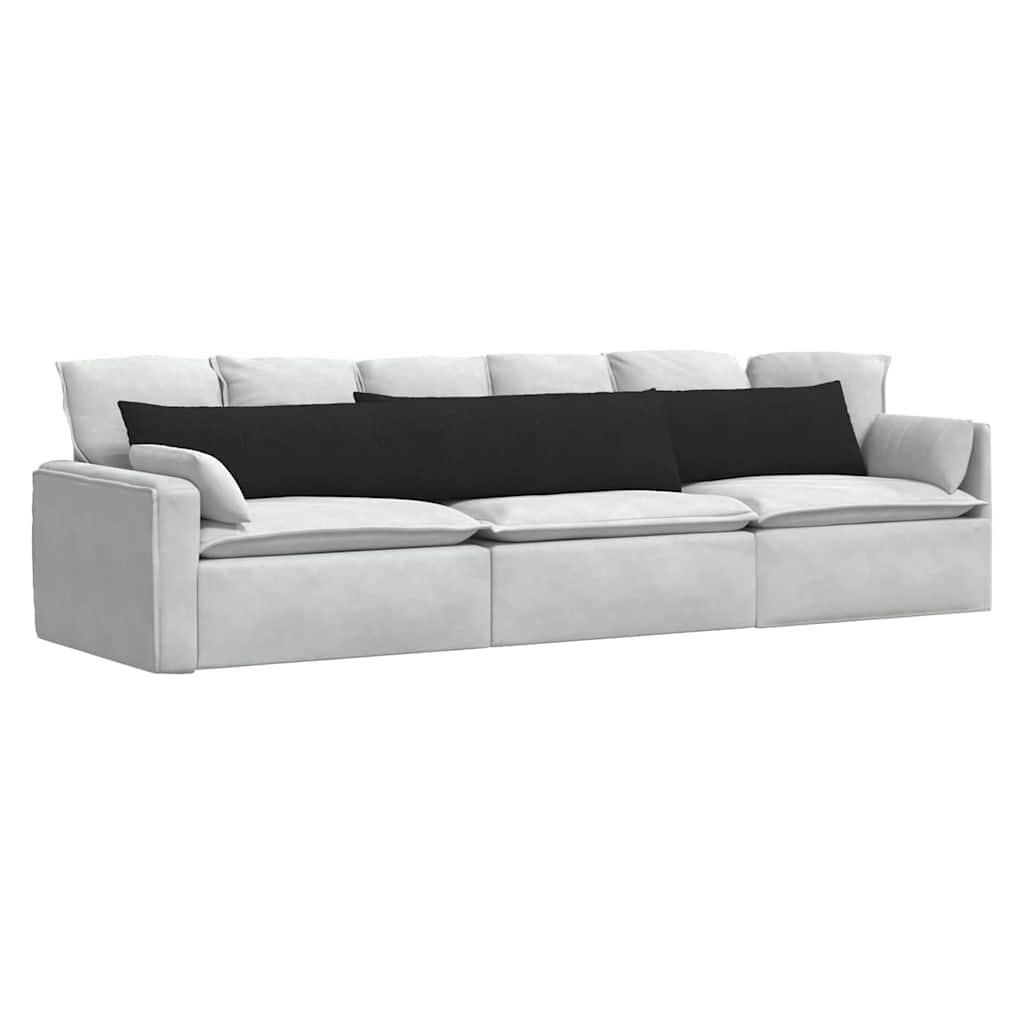 Cuscini per divano VidaXL 2 pezzi in tessuto nero 200 x 40 cm