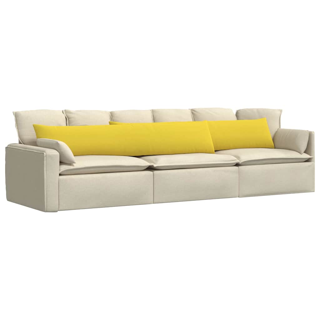 Cuscini per divano VidaXL 2 pezzi in tessuto giallo chiaro 200 x 40 cm
