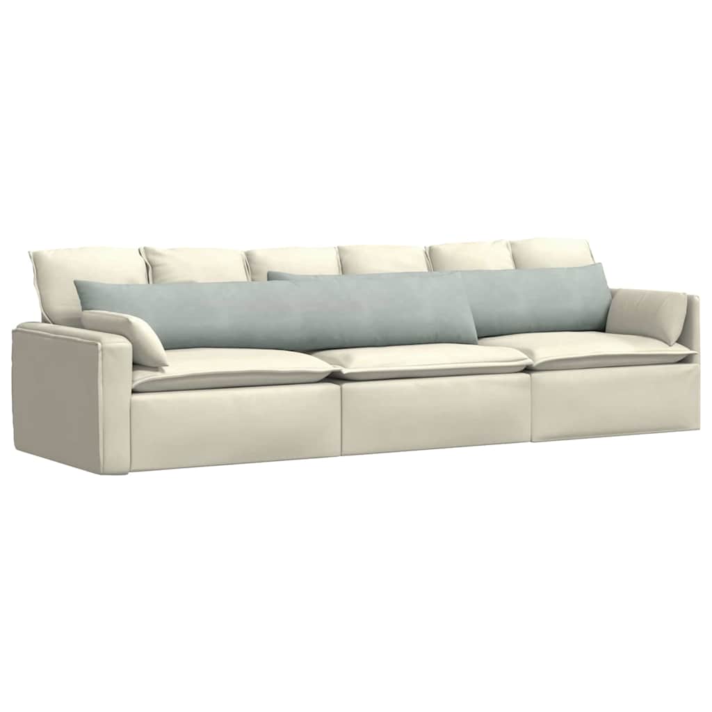 Cuscini per divano VidaXL 2 pezzi in tessuto a corde grigio chiaro 200 x 40 cm