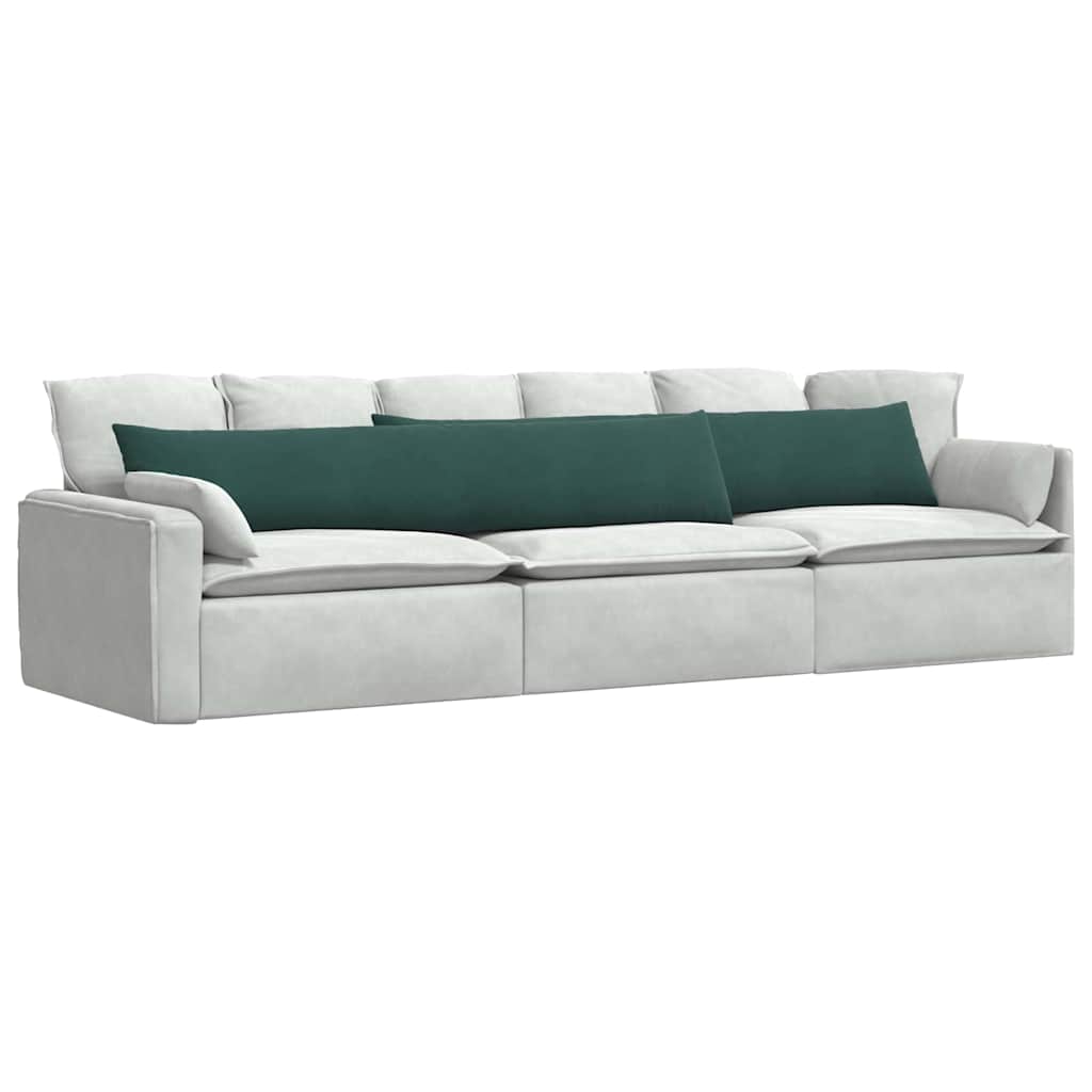 VidaXL cojines de sofá 2 piezas verde oscuro 200 x 40 cm tela de pana