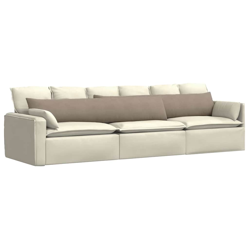 Cuscini per divano VidaXL 2 pezzi in tessuto tortora 200 x 40 cm