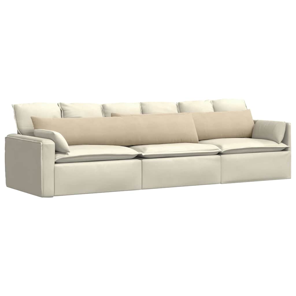 Cuscini per divano VidaXL 2 pezzi in tessuto crema 200 x 40 cm