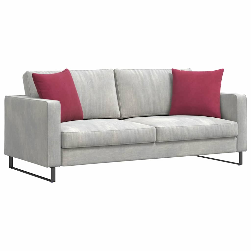 Cuscini per divano VidaXL, 2 pezzi, rosso vino, tessuto in corda 45 x 45 cm