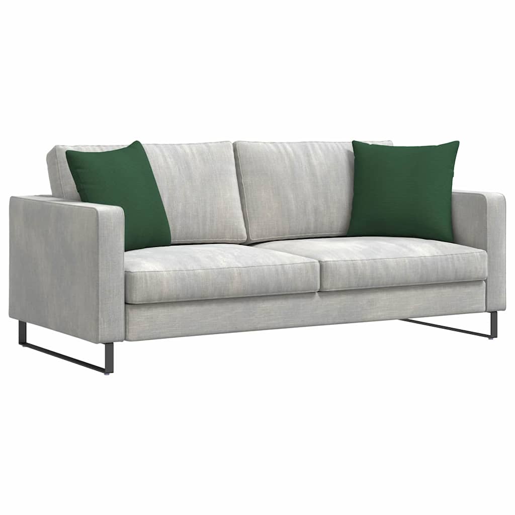 Cuscini per divano VidaXL 2 pezzi in tessuto a corde verde scuro 45 x 45 cm