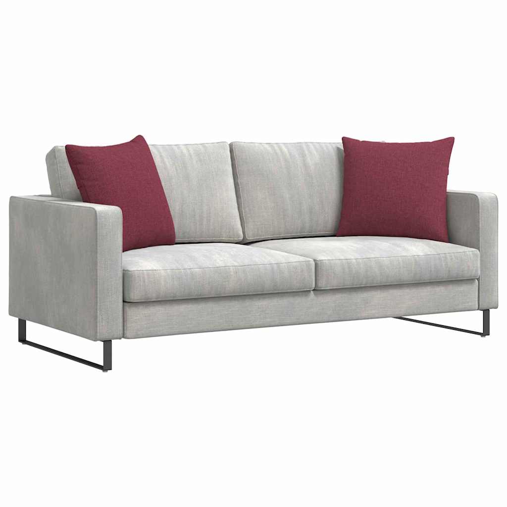 Cuscini per divano VidaXL 2 pezzi tessuto rosso vino 50 x 50 cm