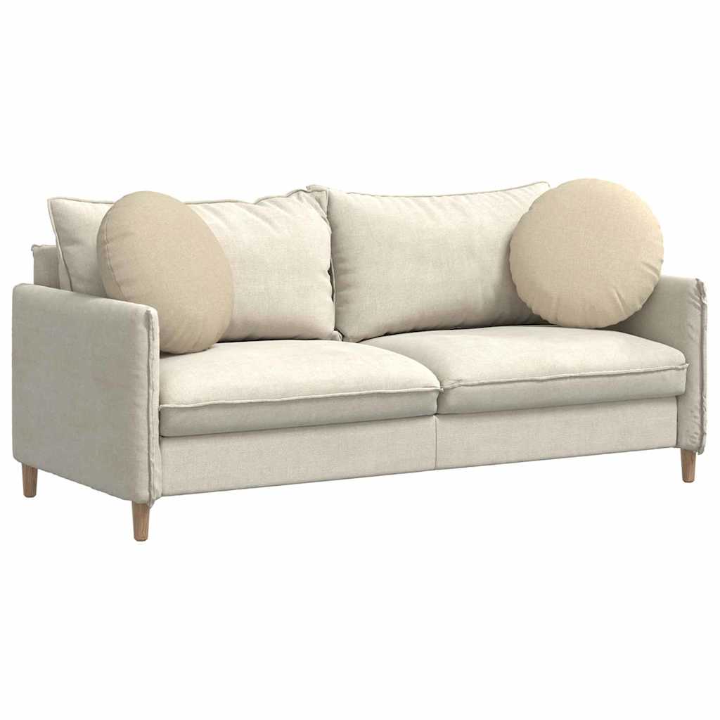 Cuscini seduta VidaXL 2 pezzi tessuto crema ø50 x 19 cm