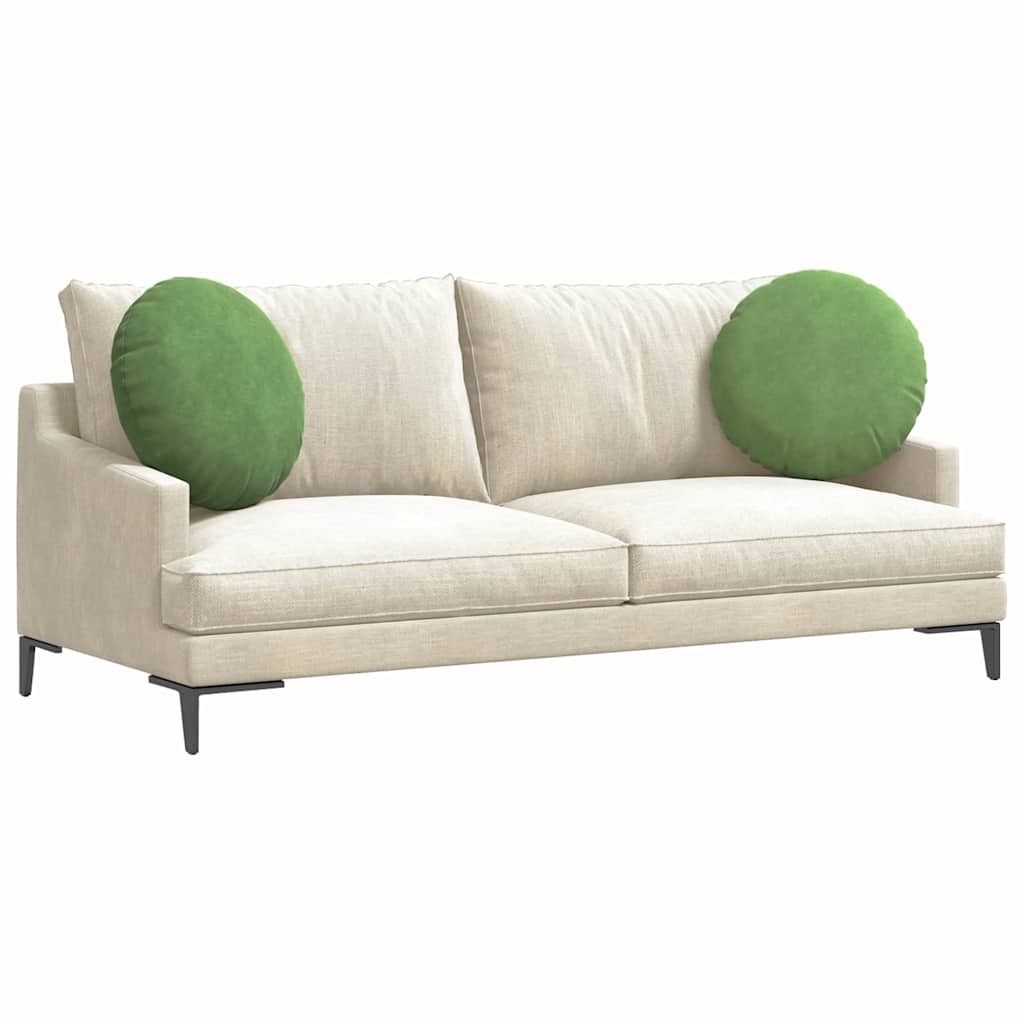 Cuscini seduta Vidaxx 2 pezzi verde chiaro ø 40 x 13 cm velluto