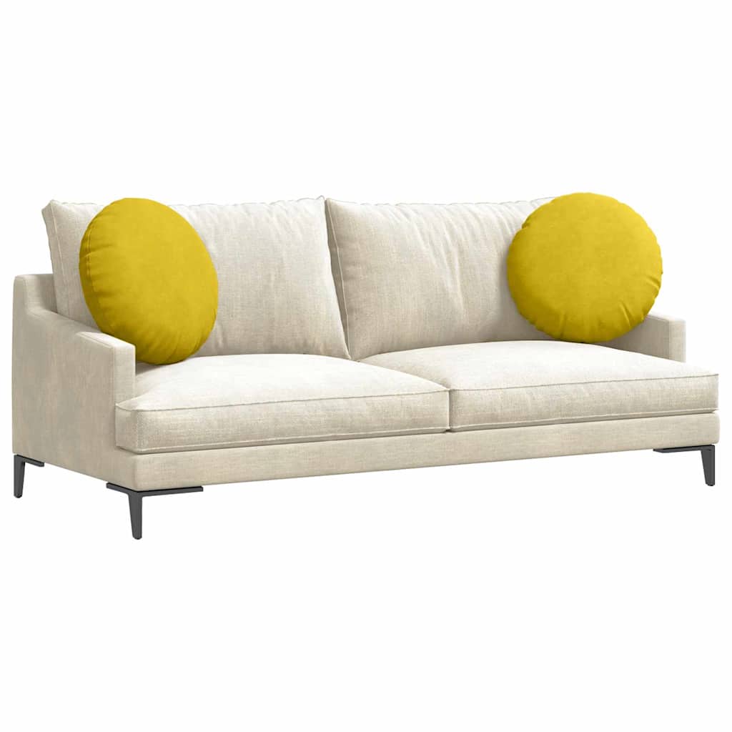 Cuscini seduta Vidaxx 2 pezzi giallo ø 40 x 13 cm velluto