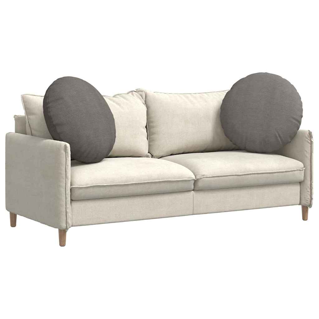 Cuscini seduta VidaXL 2 pz tessuto di cotone grigio chiaro ø 60 cm