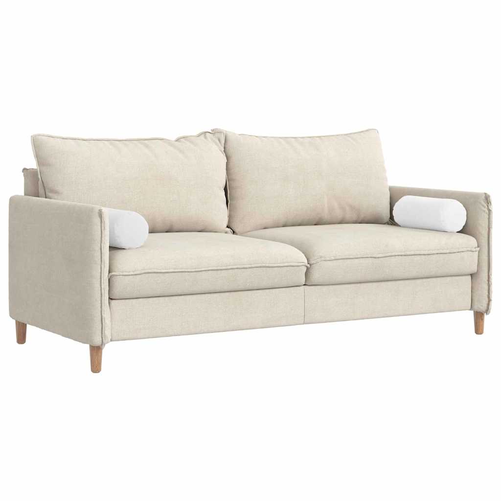Cuscini a rullo VidaXL 2 pezzi in tessuto bianco ø 15 x 40 cm