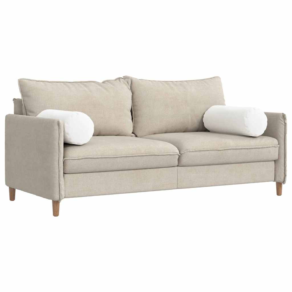 Cuscini a rullo VidaXL 2 pezzi in tessuto bianco ø 25 x 70 cm