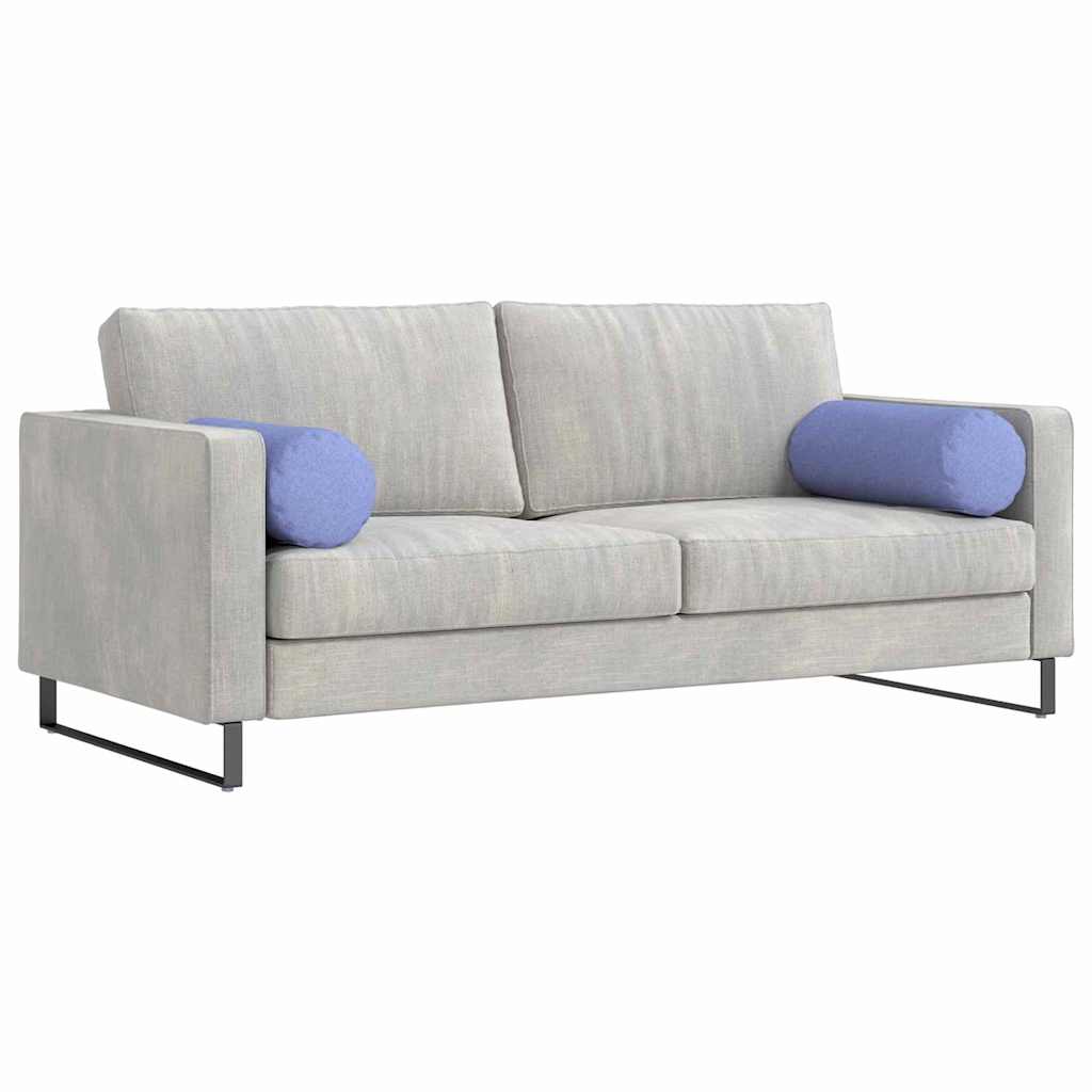 VidaXL cuscini a rullo 2 pezzi in tessuto blu jeans ø 25 x 70 cm