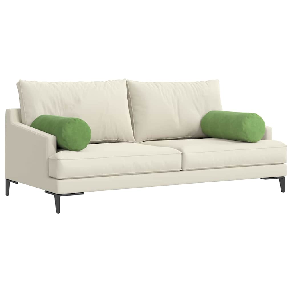Cuscini a rullo VidaXL 2 pezzi verde chiaro ø 25 x 70 cm in tessuto a corde
