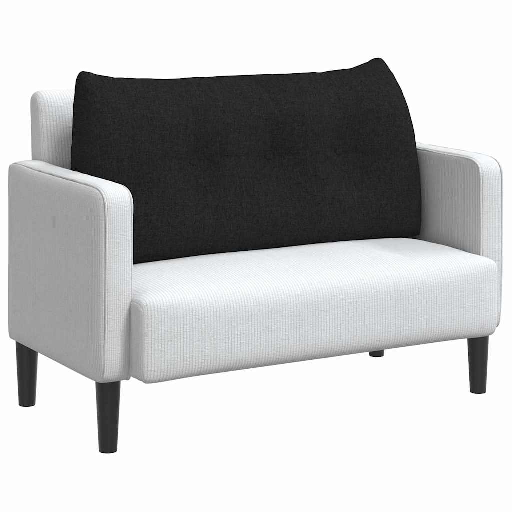 Cuscino schienale VidaXL tessuto nero 100 x 24 x 50 cm
