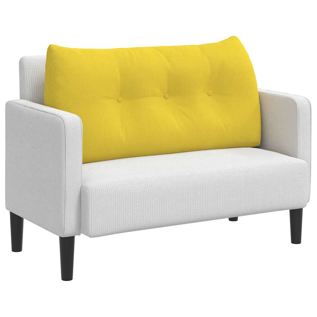 Cuscino schienale Vidaxx in tessuto giallo chiaro 100 x 24 x 50 cm