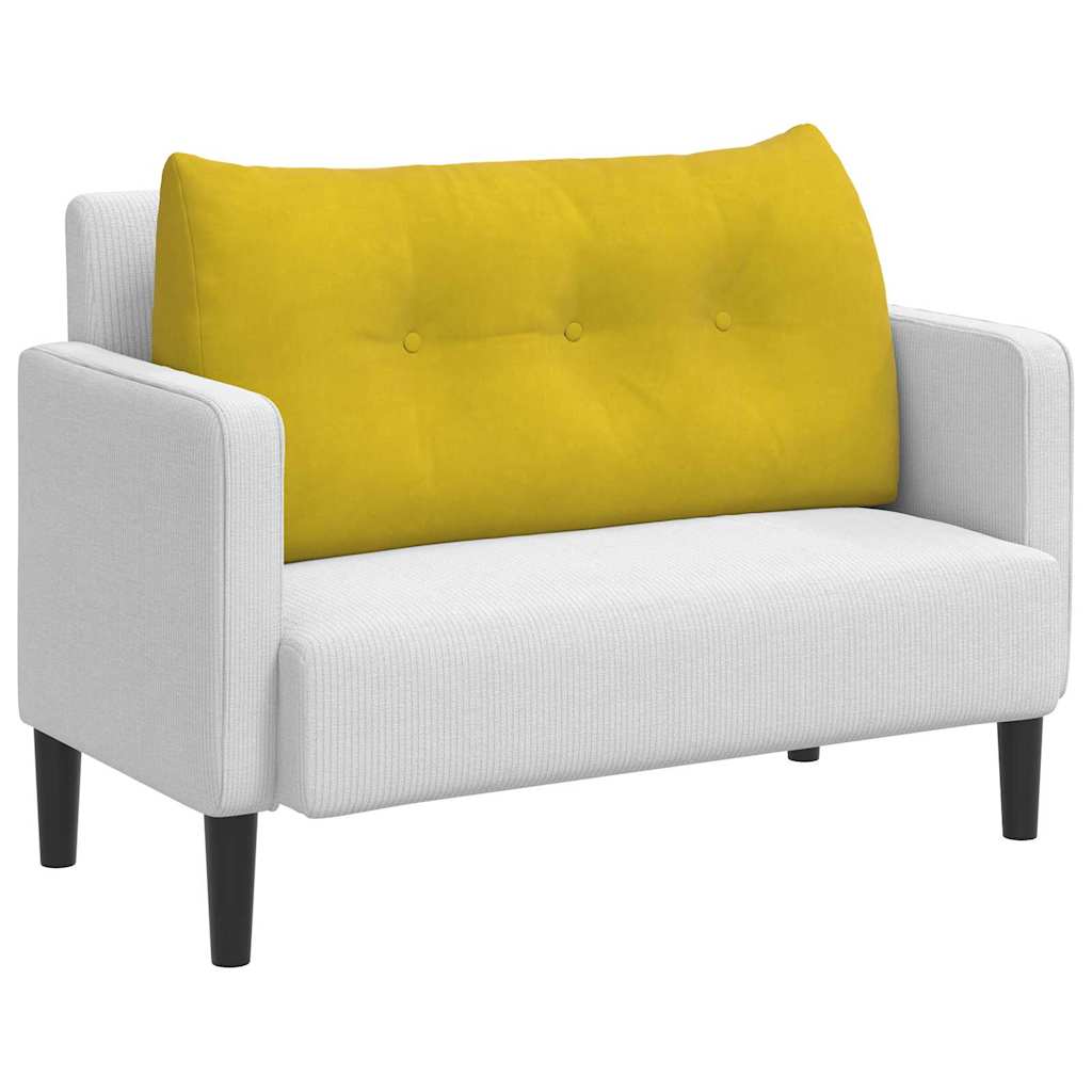 Vidaxx cojín de respaldo amarillo 100 x 24 x 50 cm terciopelo