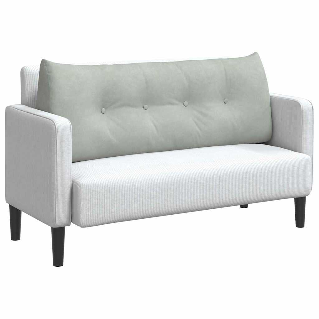 Cuscino schienale Vidaxx grigio chiaro 120 x 24 x 50 cm in velluto