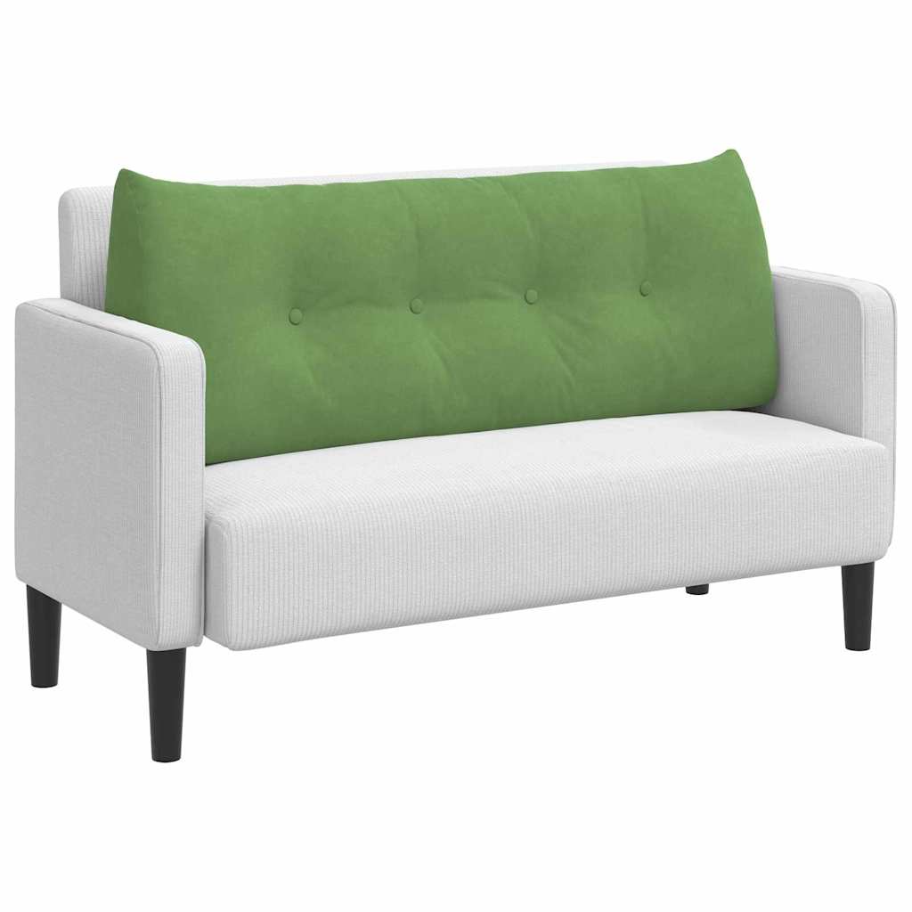 Vidaxx cojín de respaldo terciopelo verde claro 120 x 24 x 50 cm