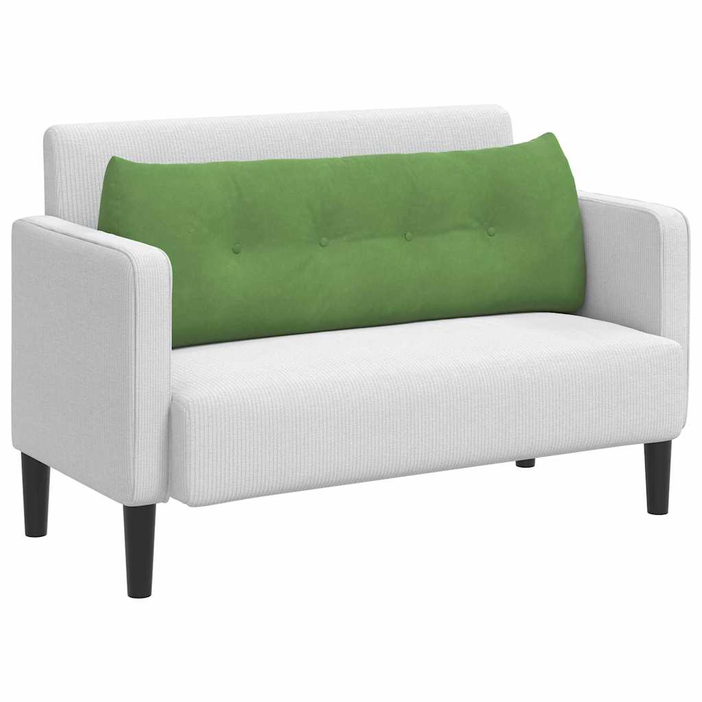 Vidaxx cojín de respaldo terciopelo verde claro 140 x 24 x 50 cm