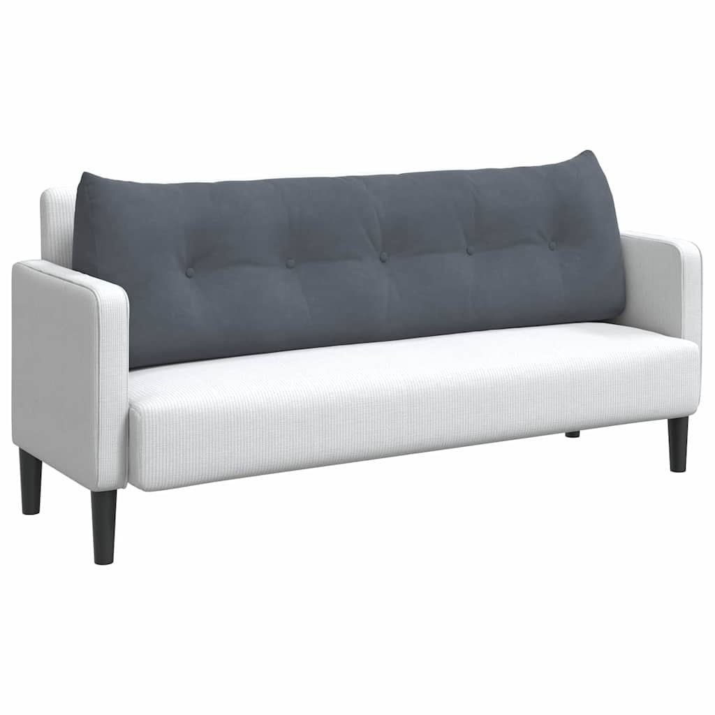 Cuscino schienale Vidaxx grigio scuro 160 x 24 x 50 cm in velluto