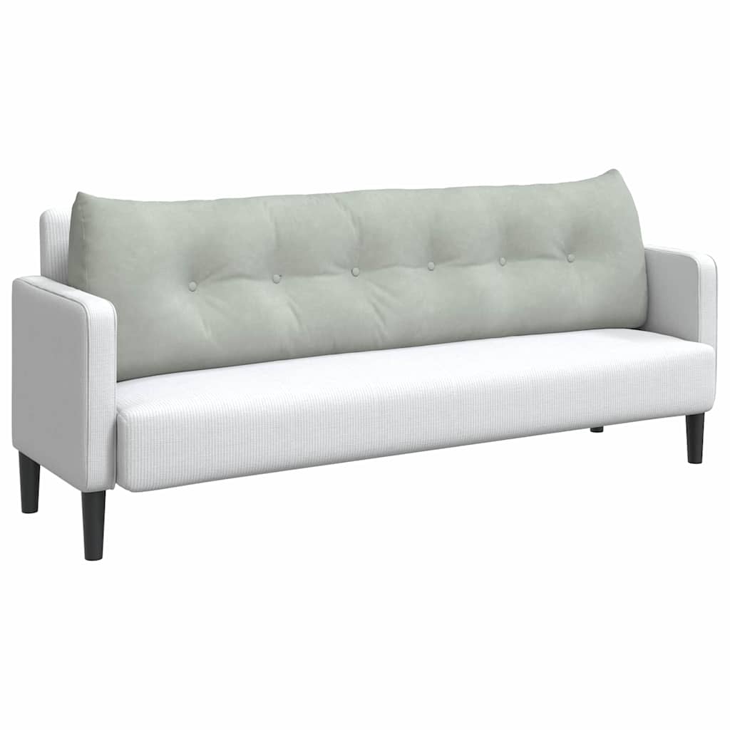 Vidaxx cojín de respaldo gris claro 180 x 24 x 50 cm terciopelo