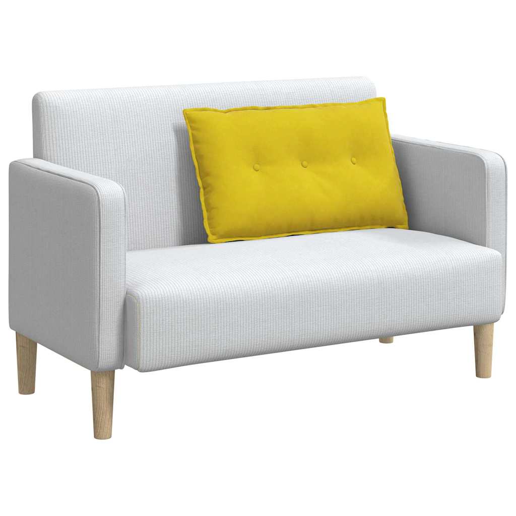 Vidaxl rugkussen geel 80 x 50 cm cordstof