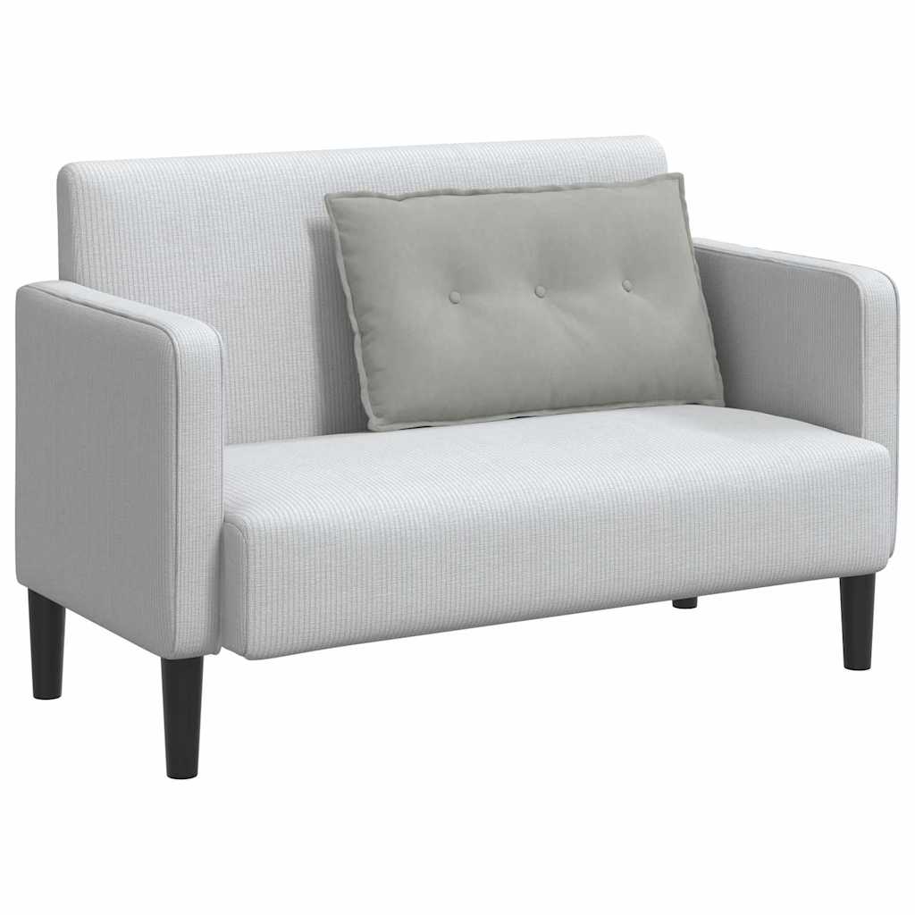 Vidaxx cojín de respaldo gris claro 80 x 50 cm tejido de microfibra