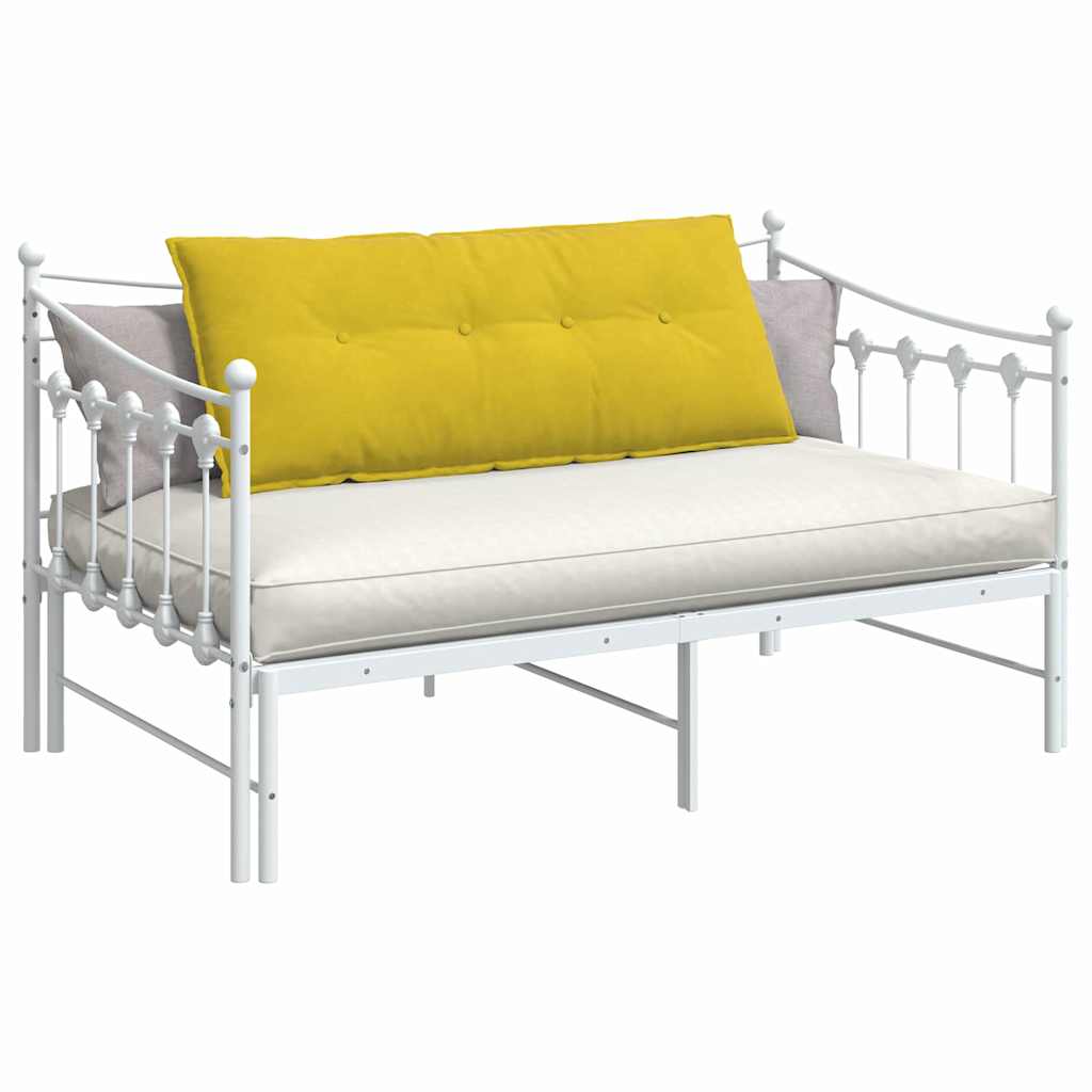 Vidaxl rugkussen geel 120 x 50 cm cordstof